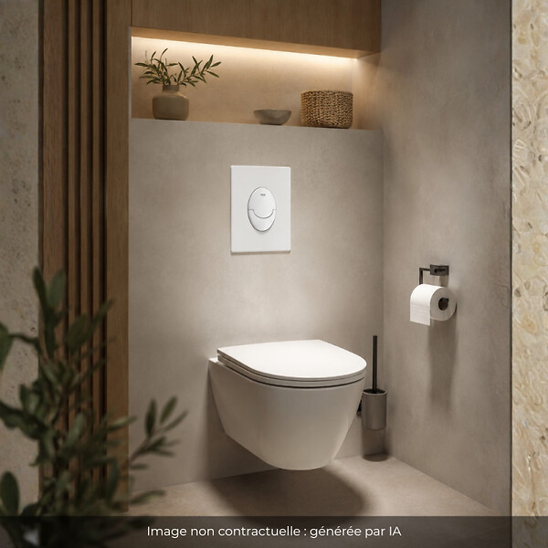 GROHE - Bati support Solido plaque blanche + habillage I-Board - large