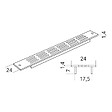 RENSON - Grille entrée d'air intérieure alu 489/1 lg 275mm ht 24mm - noir 9005 - RENSON - 11950 - vignette