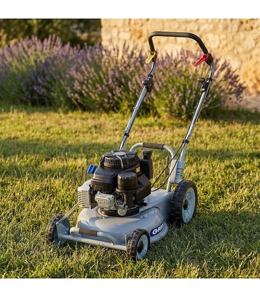 GRIN - Tondeuse à gazon professionnelle mulching 46cm, tractée, moteur Kawasaki 179cm³ - GRIN PM46A-KW - large
