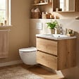 GEBERIT - Pack WC bati-support Geberit + WC sans bride Swiss Aqua Technologies + abattant SoftClose + plaque Blanche (ProjectGeb3) - vignette