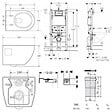 GEBERIT - Pack WC bati-support Geberit + WC sans bride Swiss Aqua Technologies + abattant SoftClose + plaque Blanche (ProjectGeb3) - vignette