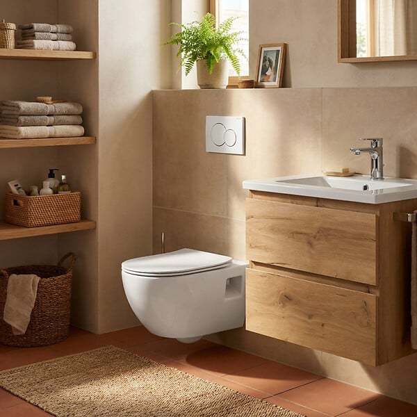 SWISS AQUA TECHNOLOGIES - Pack WC Bâti-support Duofix  + WC sans bride SAT + Abattant SoftClose + Plaque Blanche (ProjectGeb3) - large