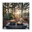 INTEC - Réchaud à Gaz 2 Feux 3800W Allumage Piezo + 4 Cartouches gaz Butane - Cuisinière à gaz Portable Camping Cuisine Extérieure INTEC - vignette