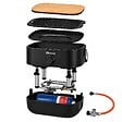 SAHARA - Barbecue à Gaz Portable Compact 2,7kW Grille Fonte Mini Barbecue de Table Noir Kit Planche à Découper Bois 2/4 Personnes Sahara - vignette