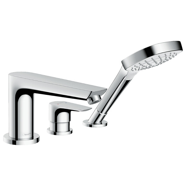 HANSGROHE - Mitigeur 3 trous Talis E baignoire Chromé avec Corps encastré - large