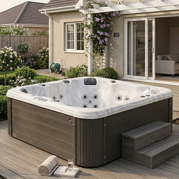 WATERCLIP - WATERCLIP Spa rigide acrylique KYMA 6 places 25 hydrojets 200 x 200 x 82 cm - large