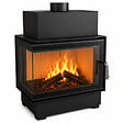 NORDFLAM - Insert à bois NORDFLAM - ROTEN 10 kW vitre angle gauche - - vignette