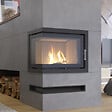 NORDFLAM - Insert à bois NORDFLAM - ROTEN 10 kW vitre angle gauche - - vignette