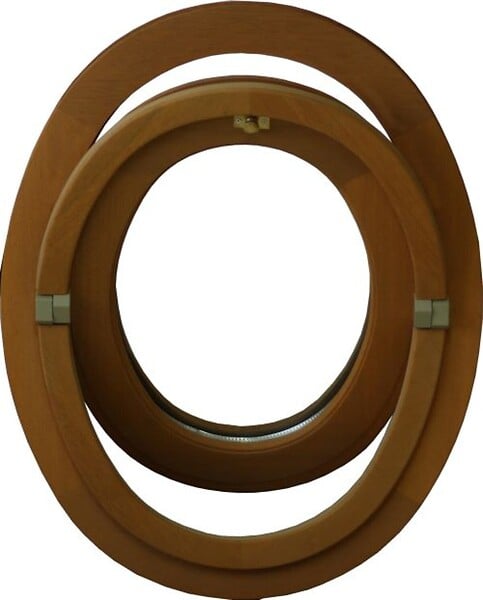 GD MENUISERIES - Oeil de Boeuf Bois Ovale H90 x L60 cm Côte Tableau - large