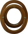 GD MENUISERIES - Oeil de Boeuf Bois Ovale H90 x L60 cm Côte Tableau - vignette