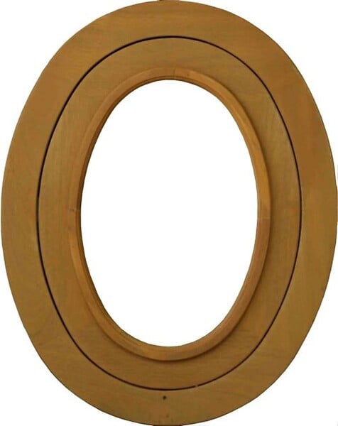 GD MENUISERIES - Oeil De Boeuf Bois Ovale H65 x L50 cm Côte Tableau - large