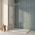 SWISS AQUA TECHNOLOGIES - Walk-in 110x200cm paroi en verre Crystal Glass®  8 mm anticalcaire, avec bras et profilés chrome brillant (SATBWI110PR) - vignette