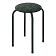 5 FIVE SIMPLY SMART - Tabouret rond empilable avec assise velous Flexy vert - vignette