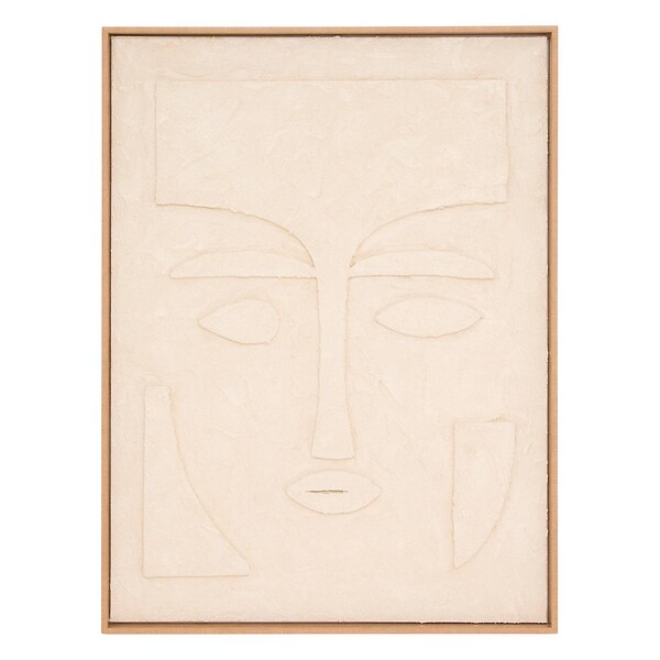 ATMOSPHERA - Toile 3D Nyer rectangulaire 60x80cm beige - large