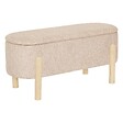 ATMOSPHERA - Banc coffre Muka ovale 1 place beige - vignette