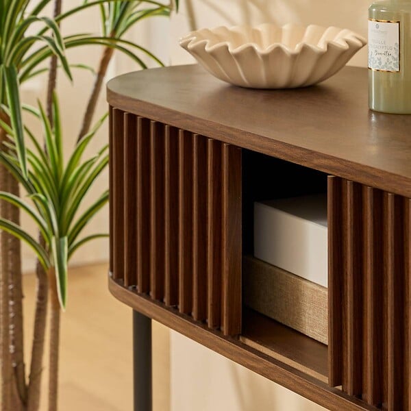 ATMOSPHERA - Console Alcôve rectangulaire 30x100cm marron - large