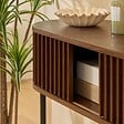 ATMOSPHERA - Console Alcôve rectangulaire 30x100cm marron - vignette