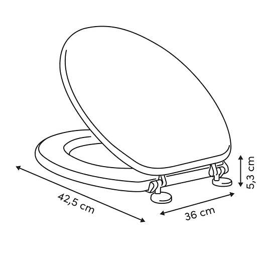 5 FIVE SIMPLY SMART - Abattant WC Bloom 36x42,5cm rose - large
