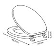 5 FIVE SIMPLY SMART - Abattant WC Bloom 36x42,5cm rose - vignette