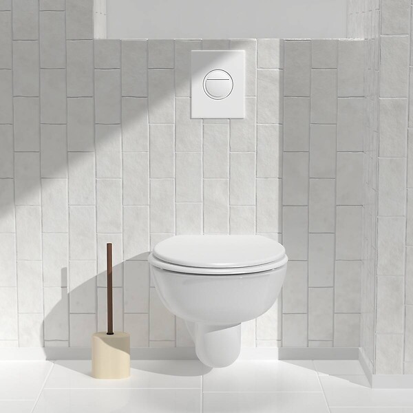 5 FIVE SIMPLY SMART - Brosse WC Argileo ovale H.39cm beige - large