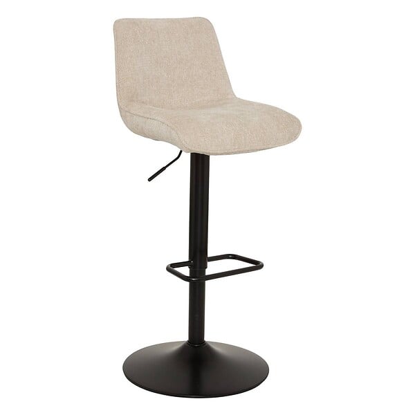 ATMOSPHERA - Lot de 2 tabourets de bar Cirea carré H.105cm pivotant beige noir - large