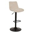ATMOSPHERA - Lot de 2 tabourets de bar Cirea carré H.105cm pivotant beige noir - vignette