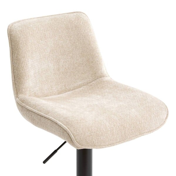 ATMOSPHERA - Lot de 2 tabourets de bar Cirea carré H.105cm pivotant beige noir - large