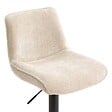 ATMOSPHERA - Lot de 2 tabourets de bar Cirea carré H.105cm pivotant beige noir - vignette