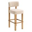 ATMOSPHERA - Tabouret de bar Noali carré H.104,5cm beige - vignette