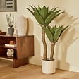ATMOSPHERA - Agave artificiel Nyer H.96cm avec pot blanc - vignette