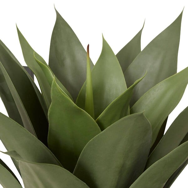 ATMOSPHERA - Agave artificiel Nyer H.96cm avec pot blanc - large