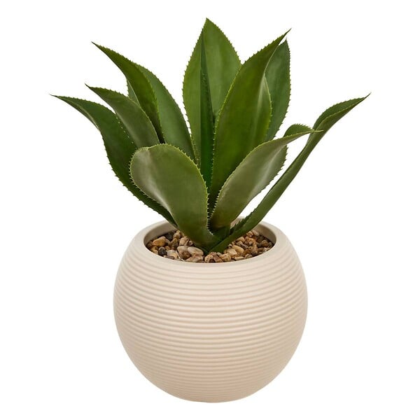ATMOSPHERA - Agave artificiel Posa H.58cm vert - large