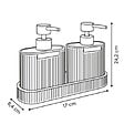 5 FIVE SIMPLY SMART - Distributeur de savon Terra ovale 375ml marron - vignette