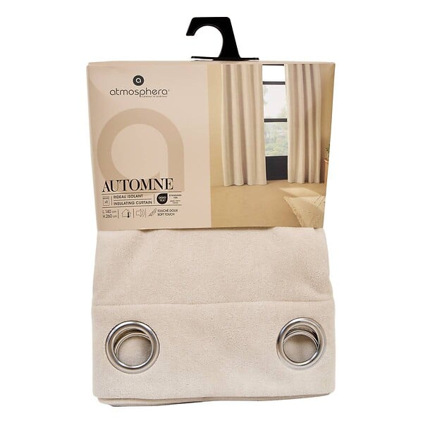 ATMOSPHERA - Rideau isolant Automne 140x260cm beige - large
