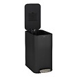 5 FIVE SIMPLY SMART - Poubelle slim rectangulaire à pédale Delta 20L noir - vignette