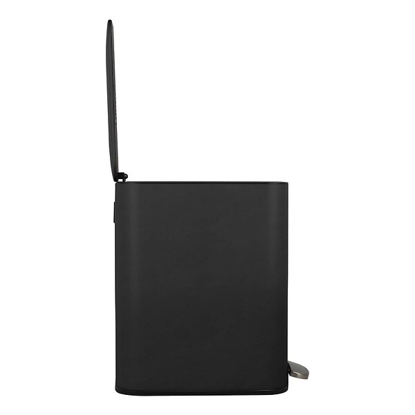 5 FIVE SIMPLY SMART - Poubelle slim rectangulaire à pédale Delta 20L noir - large