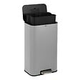 5 FIVE SIMPLY SMART - Poubelle rectangulaire à pédale Delta 30L gris - vignette