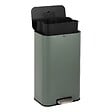 5 FIVE SIMPLY SMART - Poubelle rectangulaire à pédale Delta 30L vert - vignette