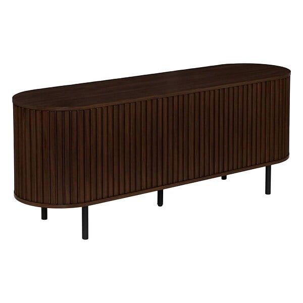 ATMOSPHERA - Meuble TV Alcôve ovale 40x140cm 2 portes marron - large