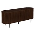 ATMOSPHERA - Meuble TV Alcôve ovale 40x140cm 2 portes marron - vignette