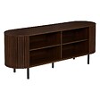 ATMOSPHERA - Meuble TV Alcôve ovale 40x140cm 2 portes marron - vignette