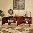 ATMOSPHERA - Meuble TV 2 portes 2 niches Nyero 40x147cm marron - vignette