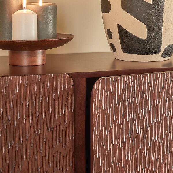 ATMOSPHERA - Buffet 3 portes Nyero 90x150cm marron - large