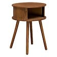 ATMOSPHERA - Table de chevet Nysos ronde 40x40cm marron - vignette