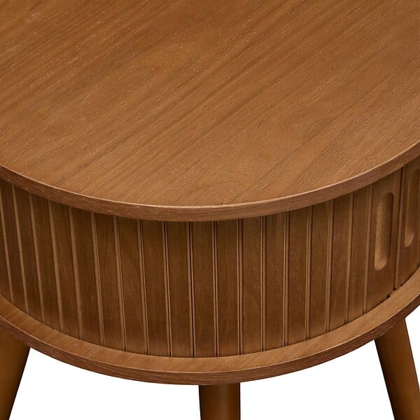 ATMOSPHERA - Table de chevet Nysos ronde 40x40cm marron - large