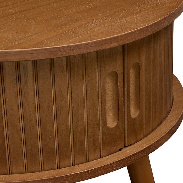 ATMOSPHERA - Table de chevet Nysos ronde 40x40cm marron - large