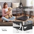 TECTAKE - Cage pour chien Luna, pliable, avec 2 portes noir - vignette