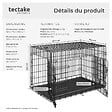 TECTAKE - Cage pour chien Luna, pliable, avec 2 portes noir - vignette