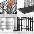 TECTAKE - Cage pour chien Luna, pliable, avec 2 portes noir - vignette