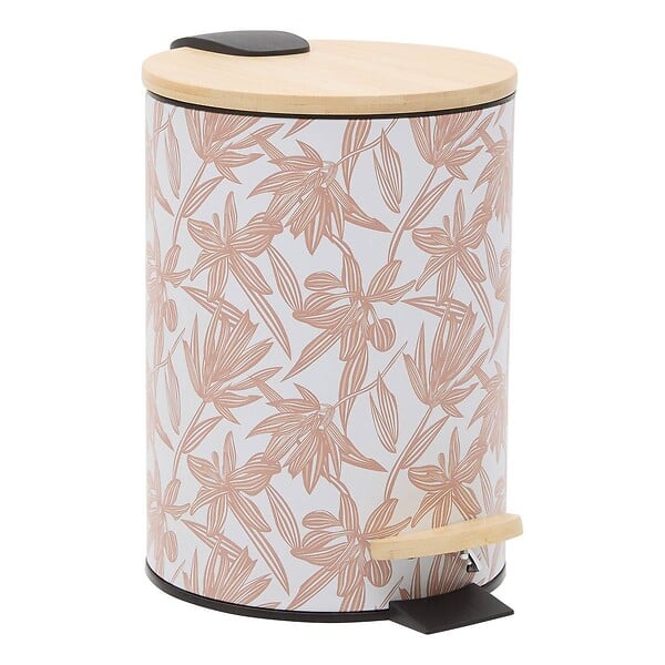 5 FIVE SIMPLY SMART - Poubelle Bloom ronde 2,7L rose - large